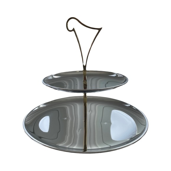 Riviera Chrome Two Tiered Tidbit Tray with Original Box - Picture 2 of 10